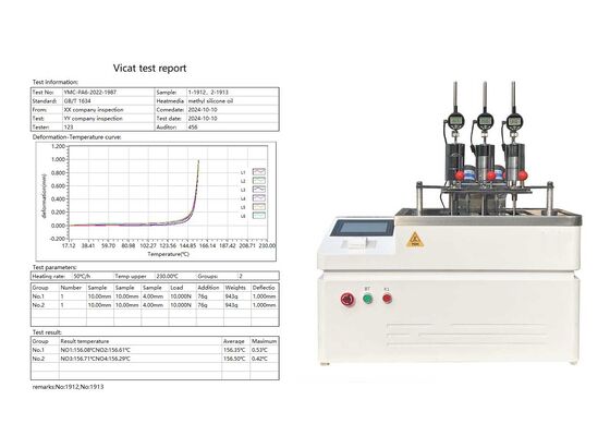 HDT VICAT Testing Machine Featuring Computer Display Operation and Precise Temperature Adjustment for Non Metallic Material Testing
