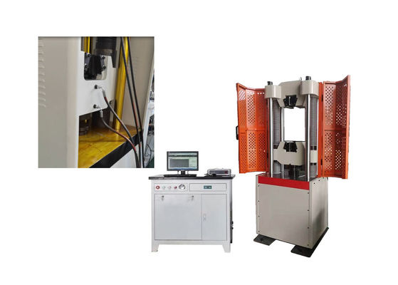 ISO standard servo hydraulic testing machine for tension compression bending and shearing tests with simple accessories