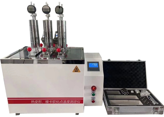 Teste de temperatura de deformação térmica Determinação plástica da temperatura de deflexão sob carga