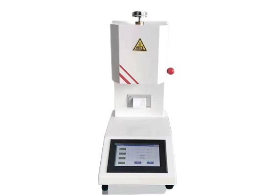 Medir a taxa de fluxo de massa e a taxa de fluxo de volume com equipamento com índice de fluxo de fusão materiais plásticos