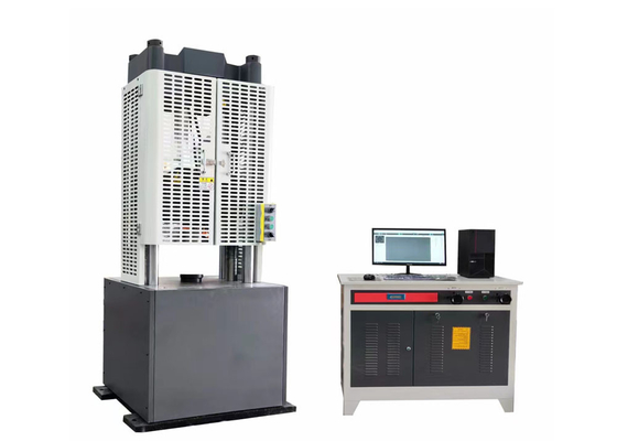 Máquina de ensaio universal para aço, de comando por microcomputador, elétrico-hidráulica, servo-hidráulica, para pretensão de betão