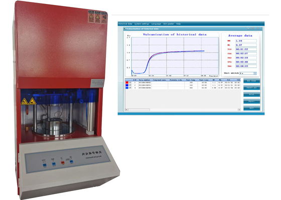 ASTM D5289 Controle por computador Vulcanização de borracha Instrumento de medição Vulcanização usando curômetros sem rotor