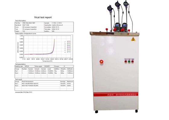 Máquina de teste inovadora de plástico com temperatura de deflexão de calor controlada por computador HDT e VST para pesquisa avançada de materiais