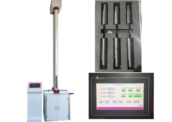 Equipamento de teste de queda de martelo projetado com recursos de segurança e controles fáceis de usar para facilitar as operações de teste de impacto
