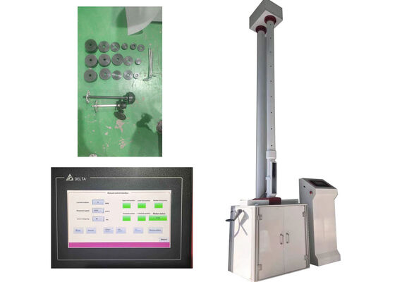 Equipamento de teste de martelo de queda com altura de queda ajustável e energia de impacto para aplicações de teste de materiais versáteis