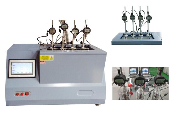 Máquina de testes HDT VICAT usada na produção de pesquisas científicas e no ensino para testes de deformação a quente termoplásticos